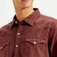 Men's Solid Dyed Slim Fit Shirt - Detail View