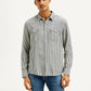 Men's Striped Slim Fit Shirt - Front View