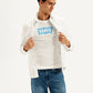 Men's Solid White Spread Collar Denim Shirt - Styleshot View