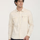 Men's Solid Slim Fit Shirt - Front View