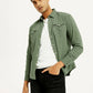 Men's Solid Overdyed Slim Fit Shirt - Elevated View