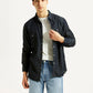 Men's Solid Navy Slim Fit Denim Shirt - Styleshot View
