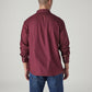 Men's Solid Slim Fit Overdyed Denim Shirt - Back View