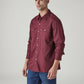 Men's Solid Slim Fit Overdyed Denim Shirt - Side View