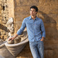 Men's Solid Slim Fit Denim Shirt - 176210391 View