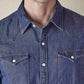 Men's Solid Regular Fit Denim Shirt - cf10f37d-7ebf-470e-9989-3f9198b800d7 View