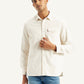 Men's Solid Regular Fit Denim Shirt - Front View