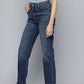 Women's Redloop 724 Blue Slim Straight Fit High Rise Jeans - 17c03e46-52b0-4e75-b80d-c8f6c92923c81739512624776-Womens-Mid-Rise-Straight-Fit-Dark-Blue-Jeans-789173951262410-2 View
