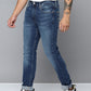 Men's 512 Blue Slim Tapered Fit Mid Rise Jeans - 17cbb2a6-80ee-4144-9dd9-1b1633eba0e41699358654356-Levis-Men-Blue-512-Slim-Fit-Heavy-Fade-Stretchable-Jeans-733-2 View