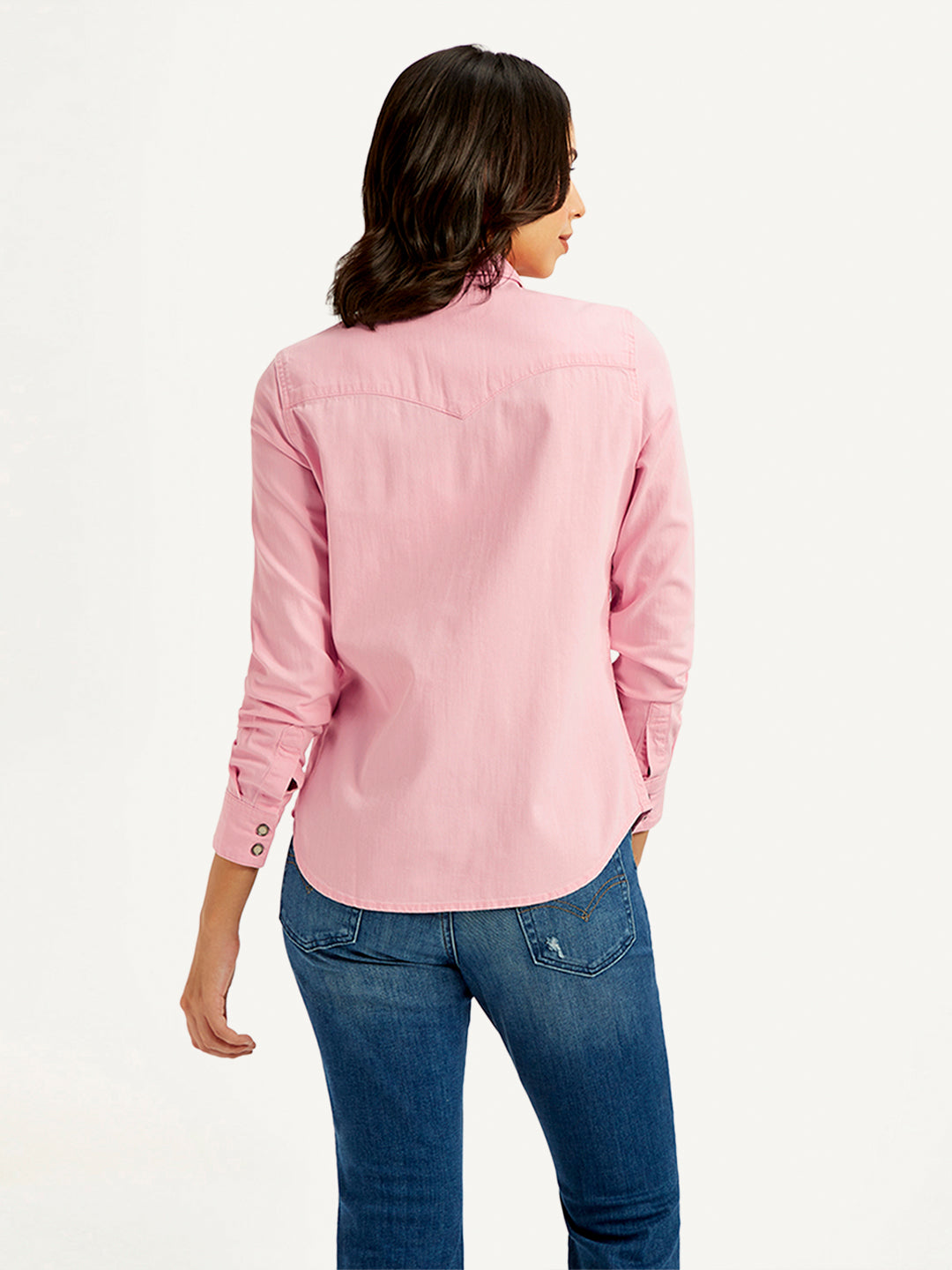 Women's Solid Spread Collar Shirt - 180e748cb770f5c21ba6f9a65ef4f792 View