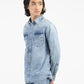 Men's Solid Blue Collar Denim Shirt - a86f520e-9a59-41fc-96f4-64c307015dea View