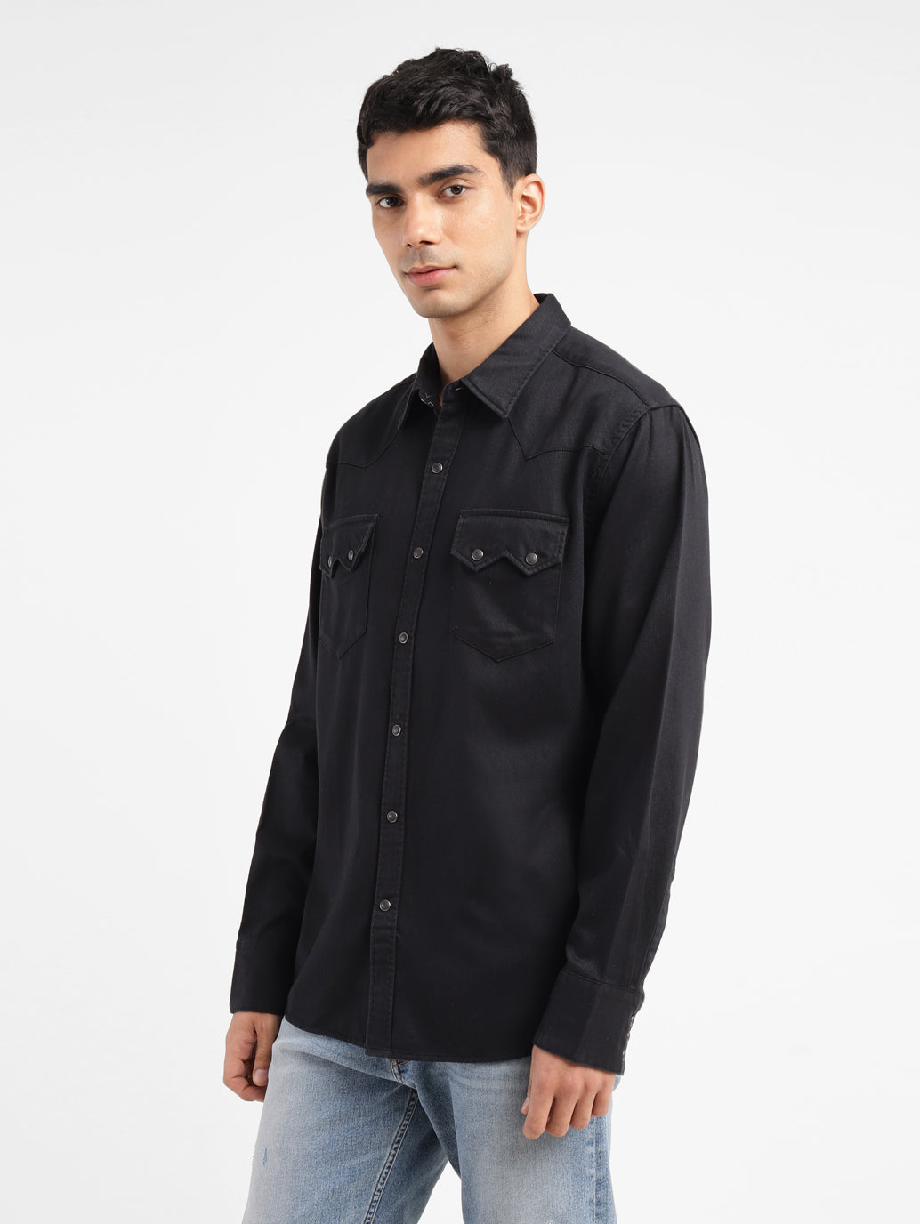 Men's Solid Slim Fit Shirt - b0a56ed5-38fe-42a1-9e3d-1726d32910c4 View