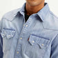 Men's Solid Slim Fit Shirt - Detail View