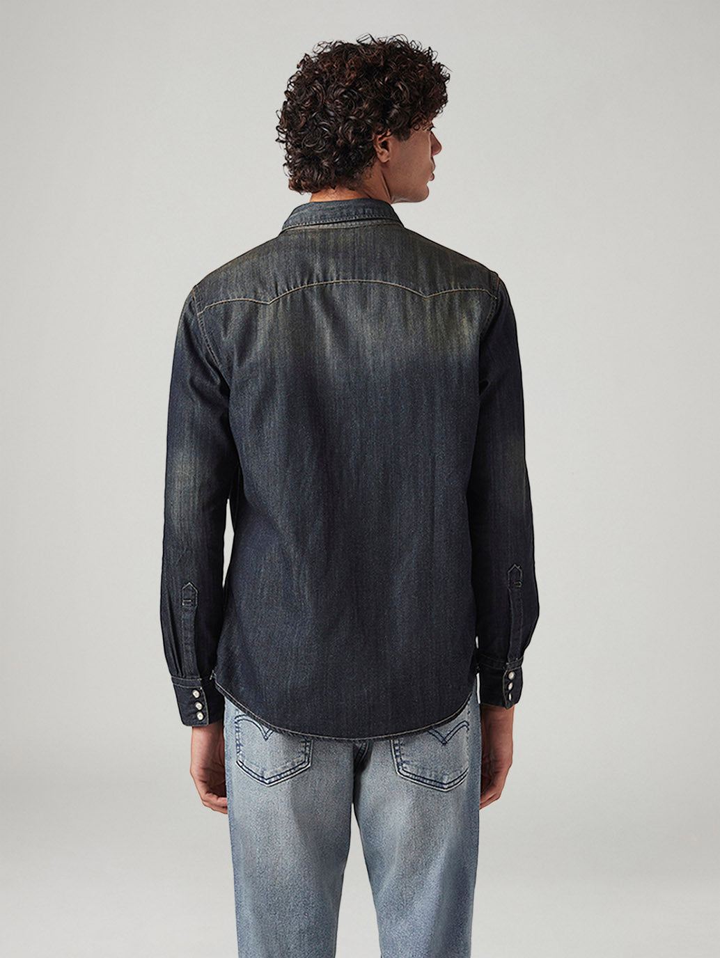 Men's Ombre Slim Fit Shirt - Back View