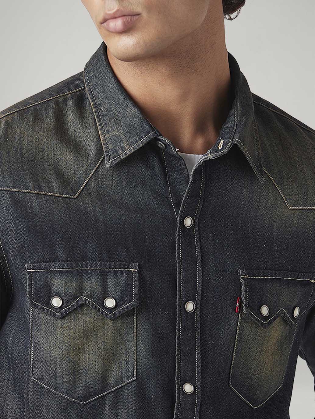 Men's Ombre Slim Fit Shirt - Detail View