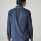 Men's Solid Slim Fit Denim Shirt - Back View