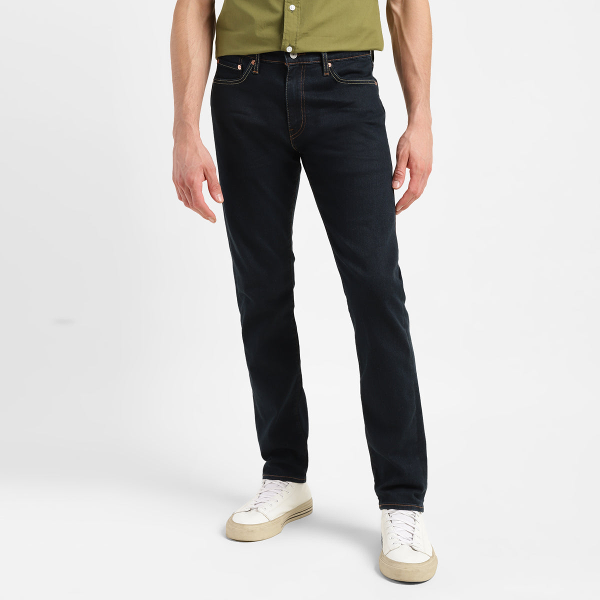 Men's 511 Blue Slim Fit Mid Rise Jeans - Front View