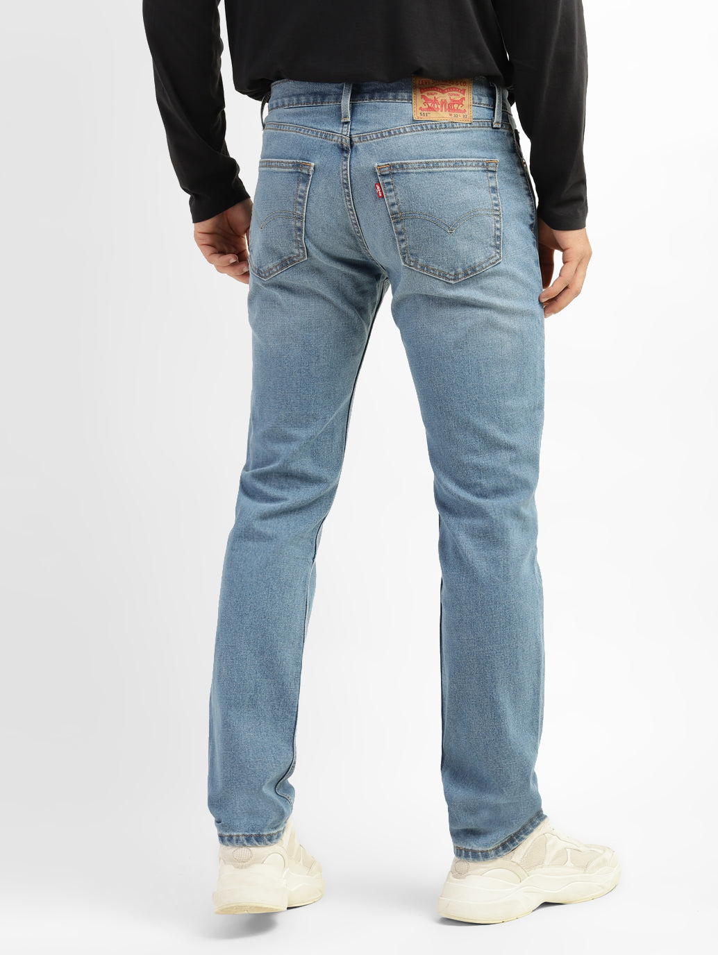 Men's 511 Blue Slim Fit Mid Rise Jeans - ad7514df-276c-4d22-84f9-113506342c3e View