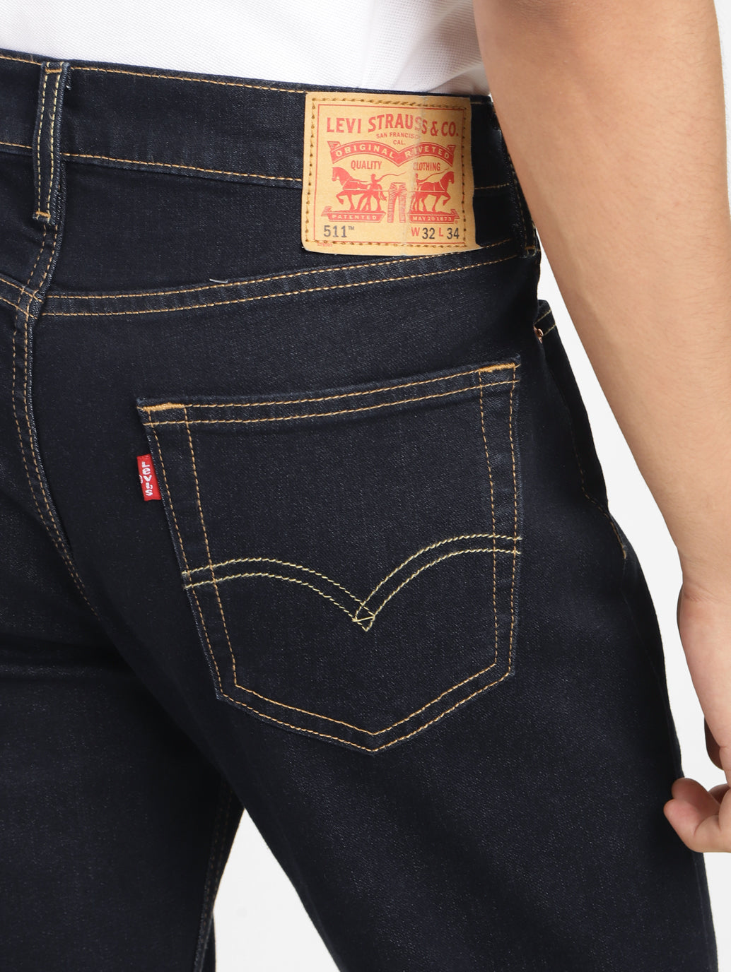 Men's 511 Blue Slim Fit Mid Rise Jeans - 1c4214f4-9d33-41ce-9a7c-4d22c9585b40 View