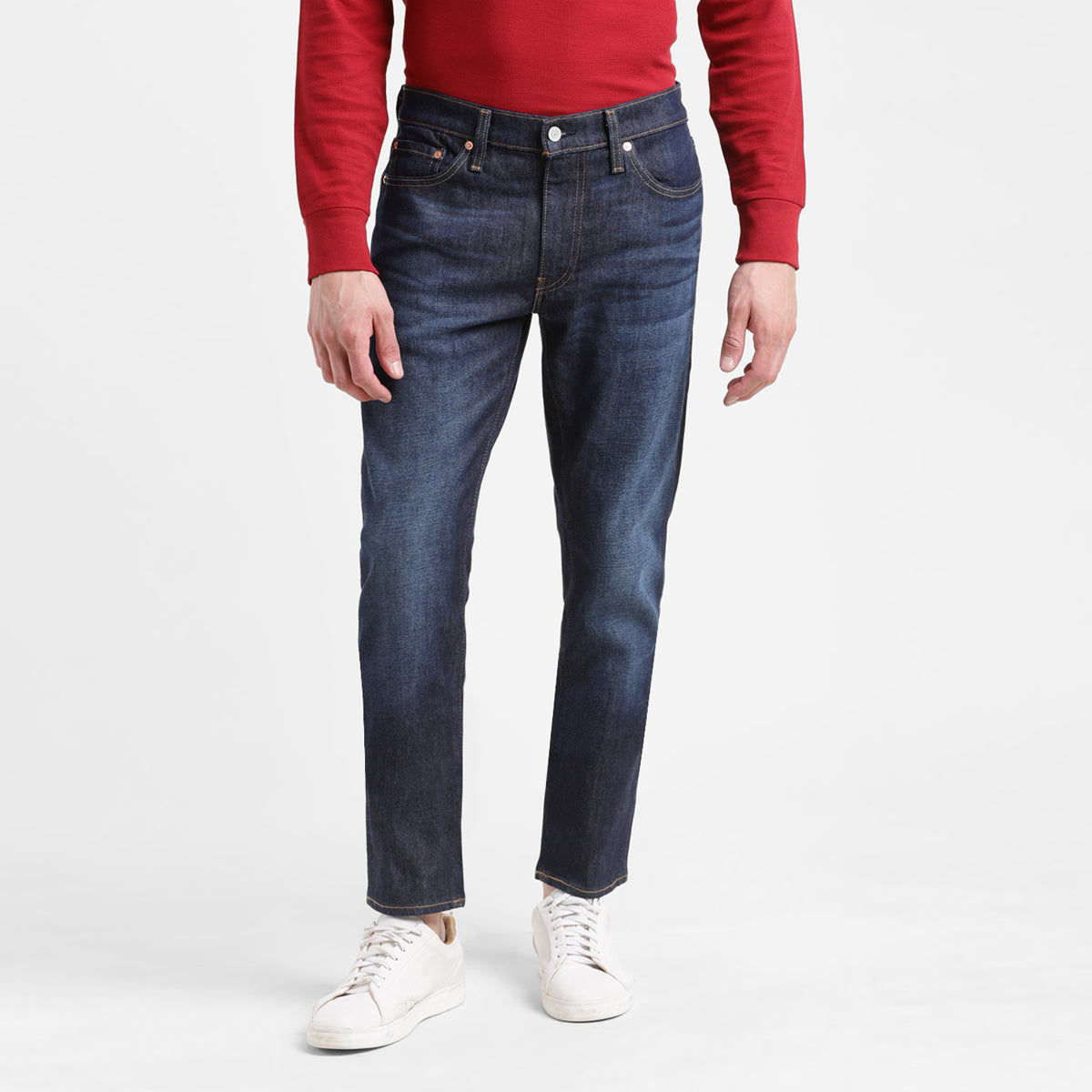 Men's 511 Blue Slim Fit Mid Rise Jeans - Front View