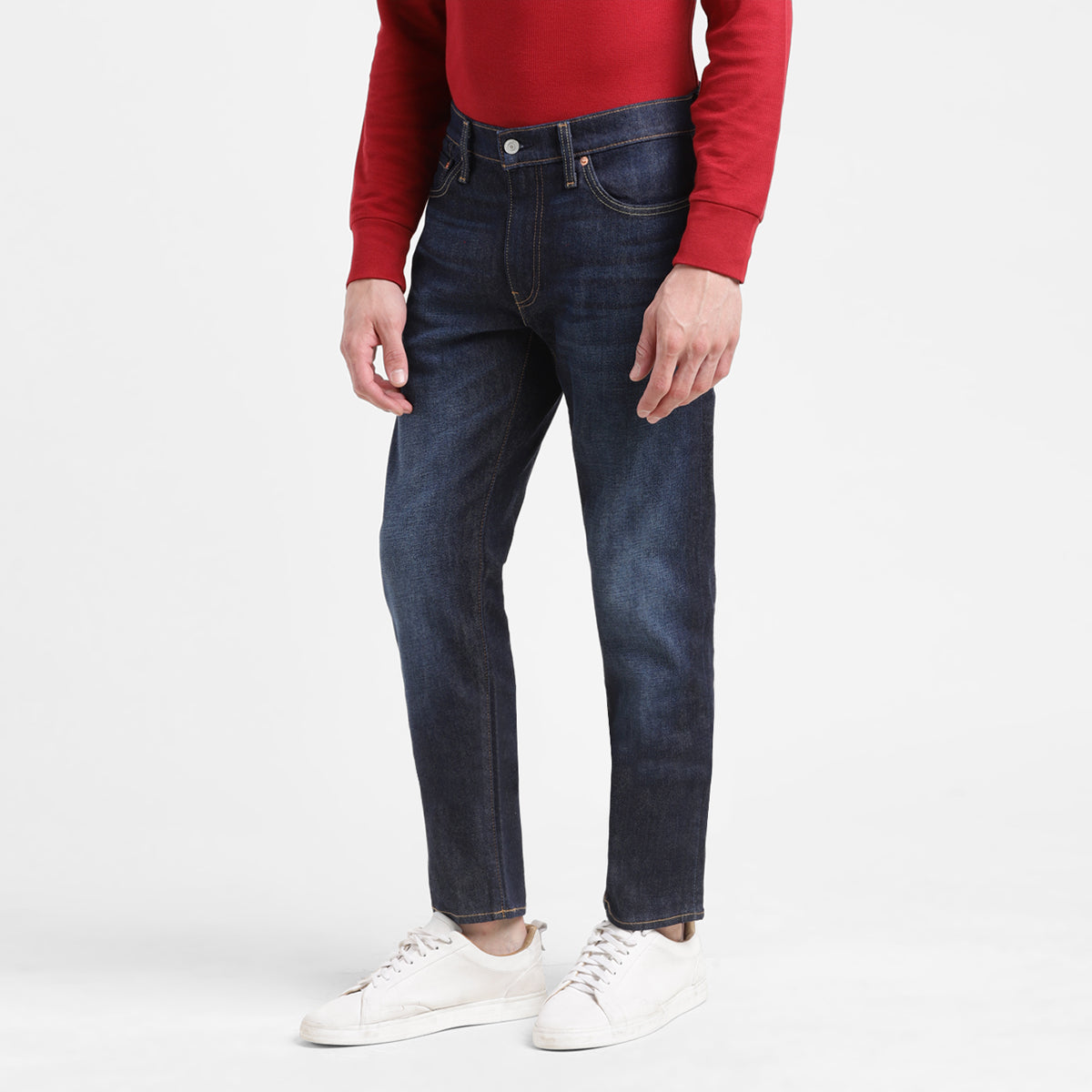 Men's 511 Blue Slim Fit Mid Rise Jeans - Side View