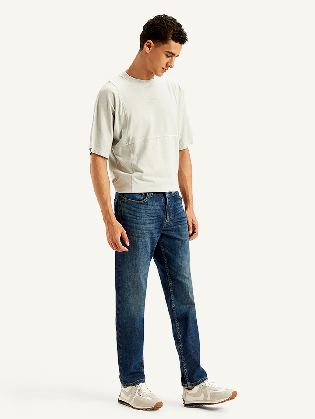 Men's 511 Blue Slim Fit Mid Rise Jeans - Side View