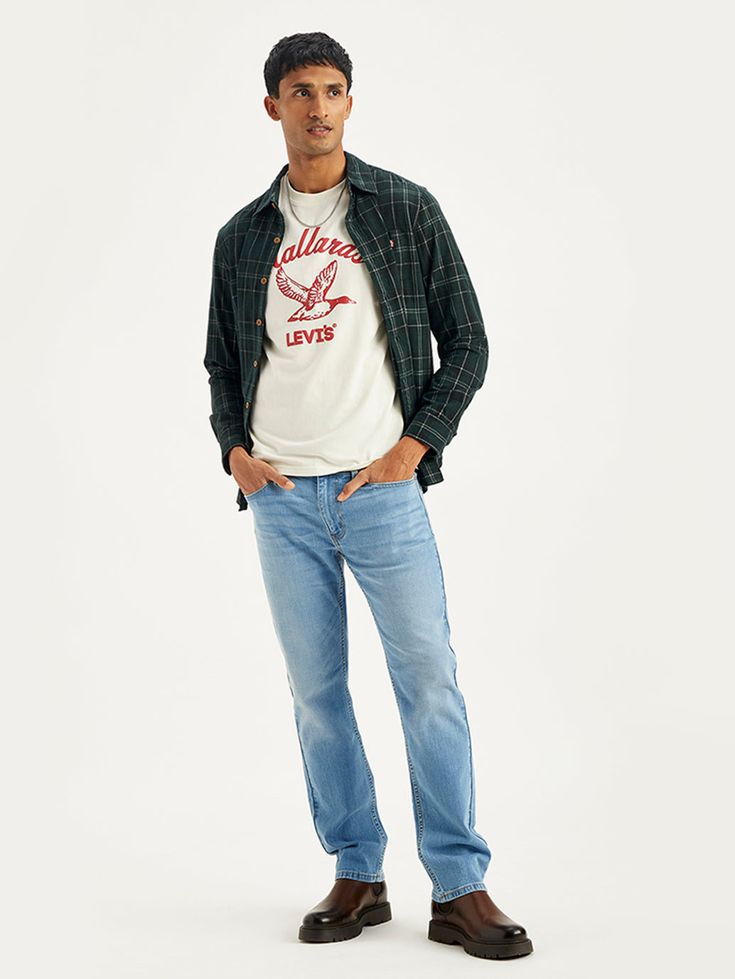 Men's 511 Light Blue Slim Fit Mid Rise Jeans