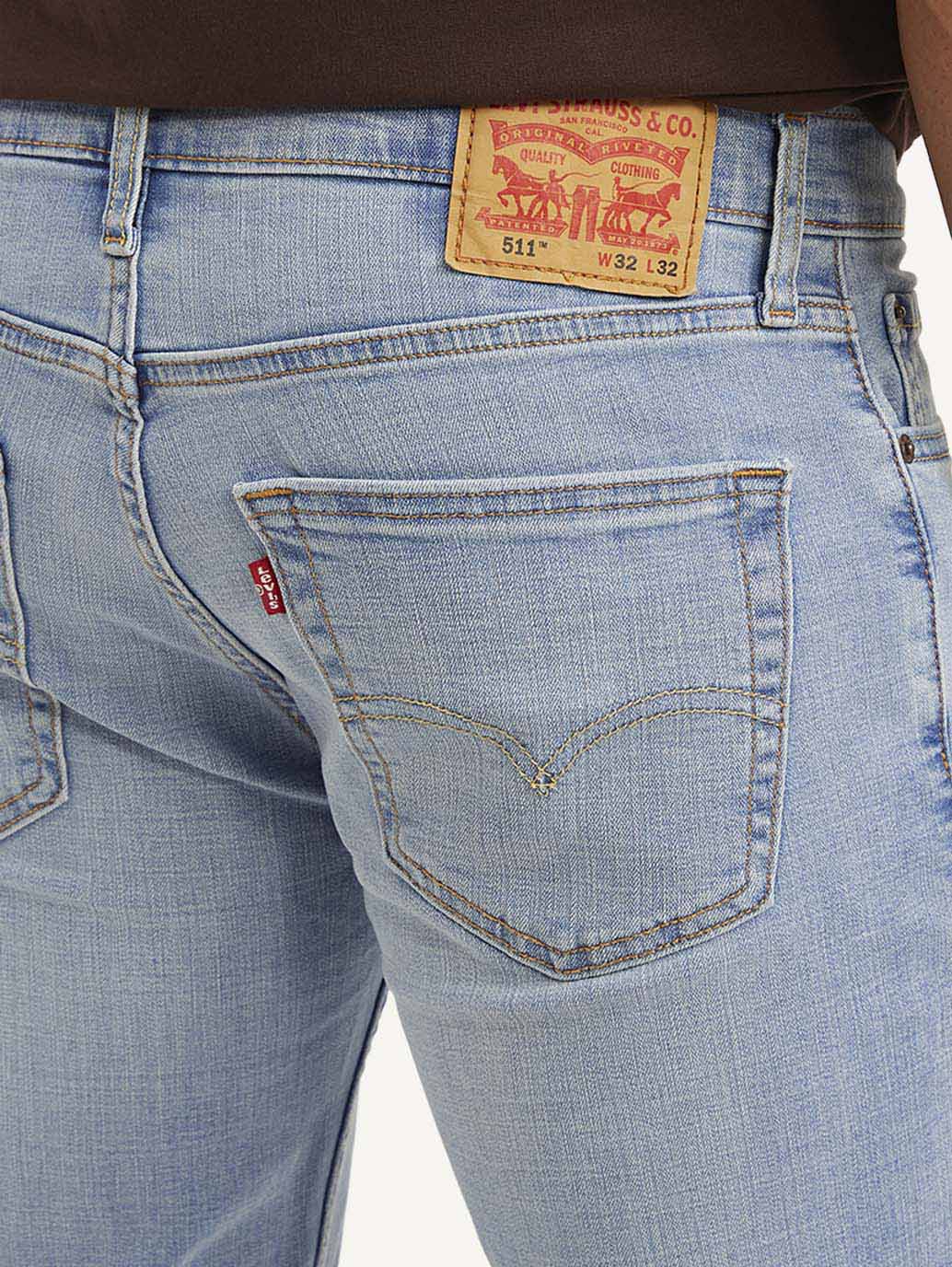 Men's 511 Light Blue Slim Fit Mid Rise Jeans - 50ecd396-0c24-40bf-947d-5d86b2500681 View