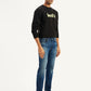 Men's 511 Navy Blue Slim Fit Mid Rise Jeans - Side View