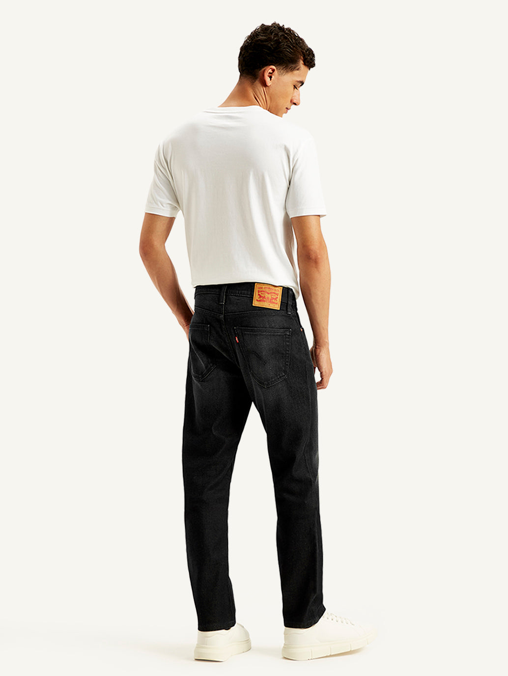 Men's 511 Black Slim Fit Mid Rise Jeans - Back View