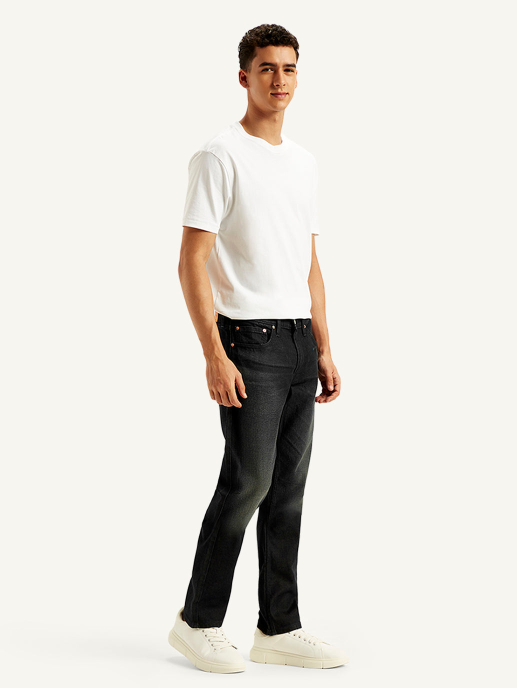 Men's 511 Black Slim Fit Mid Rise Jeans - Side View