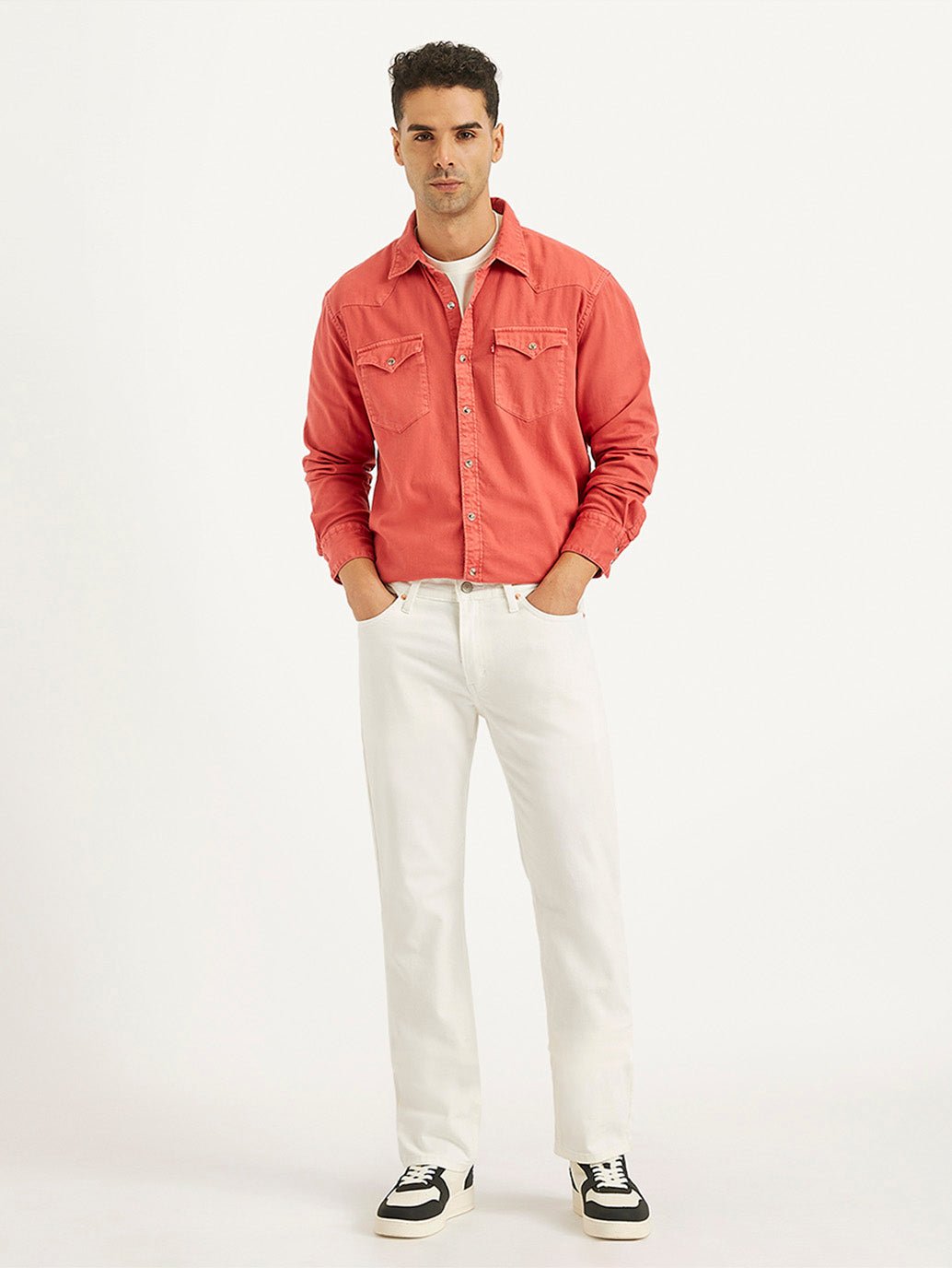 Men's 511 White Slim Fit Mid Rise Jeans - 9c6c8852-966c-4593-a67a-769a4bc1ce94 View