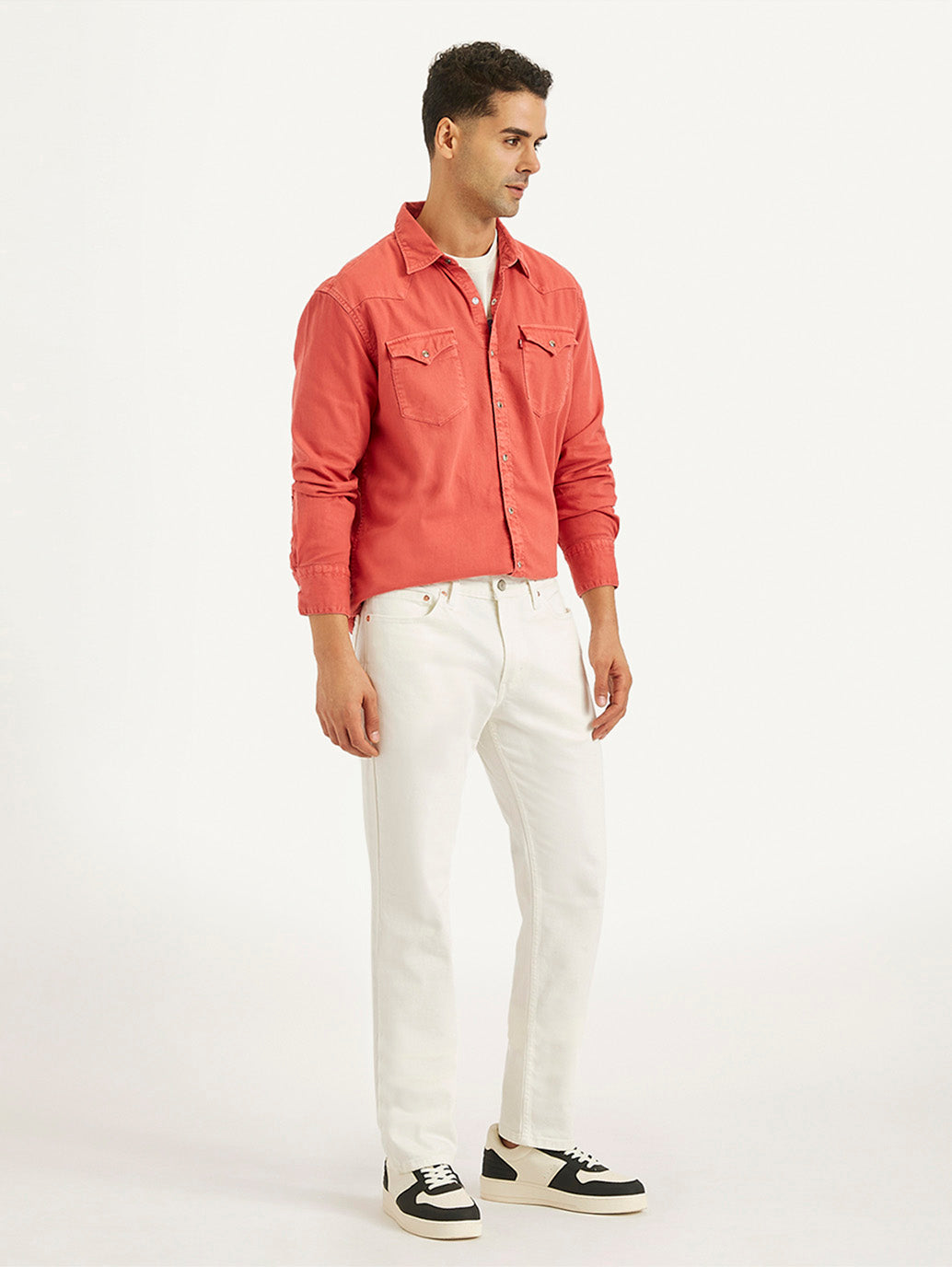 Men's 511 White Slim Fit Mid Rise Jeans - dfa52b35-2723-43d9-b297-f4aa3b7dbfb0 View