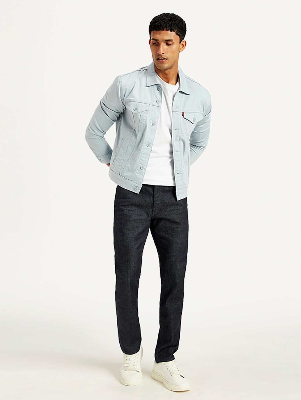 Men's 511 Navy Blue Slim Fit Mid Rise Jeans - Styleshot View