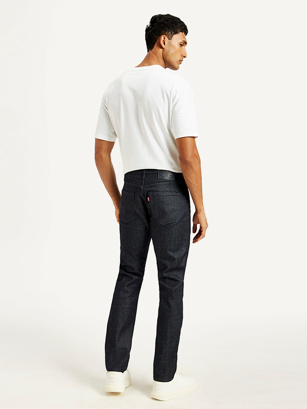 Men's 511 Navy Blue Slim Fit Mid Rise Jeans - Back View