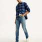 Men's 511 Blue Slim Fit Mid Rise Jeans - Elevated View