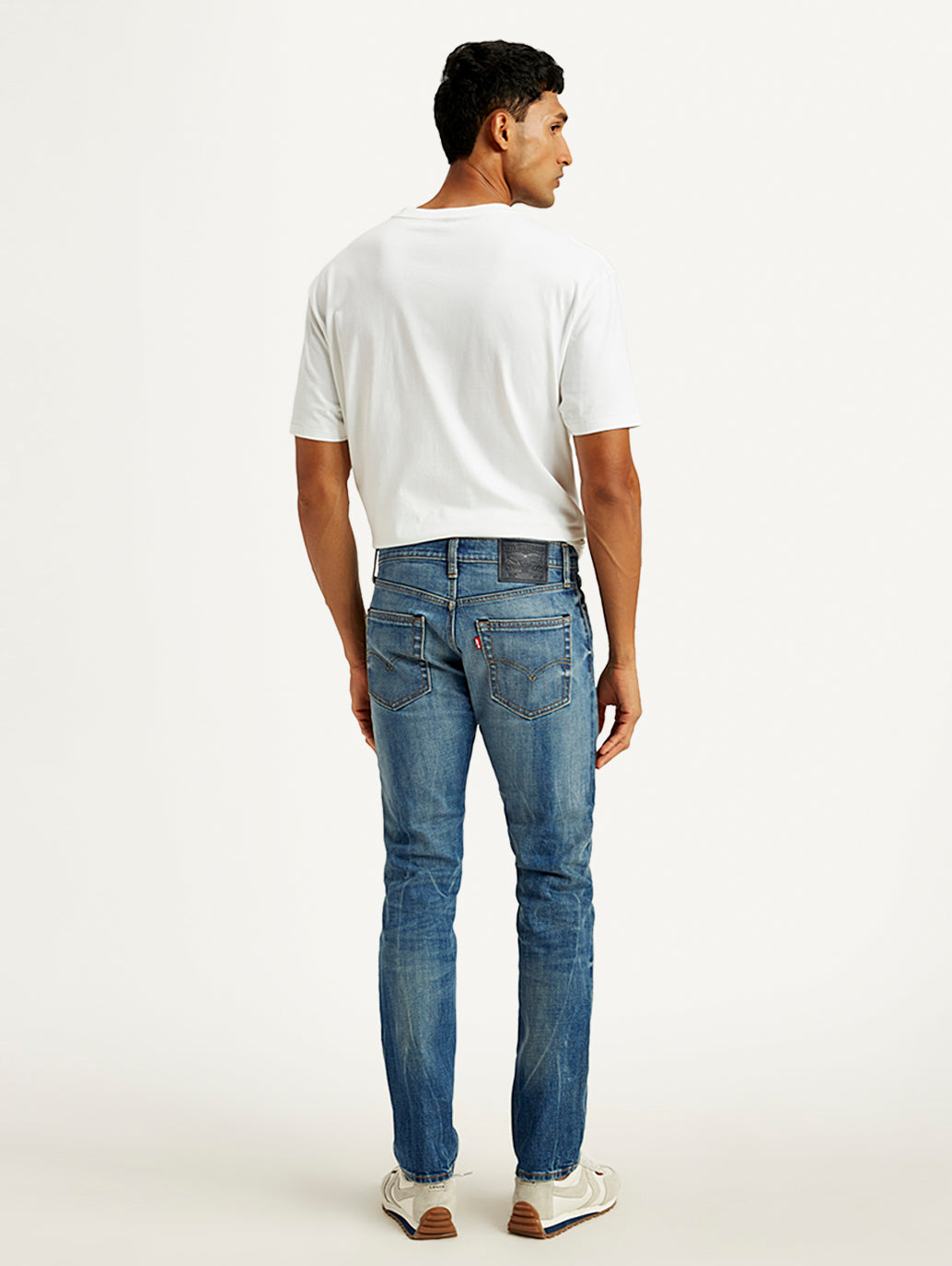 Men's 511 Blue Slim Fit Mid Rise Jeans - Back View