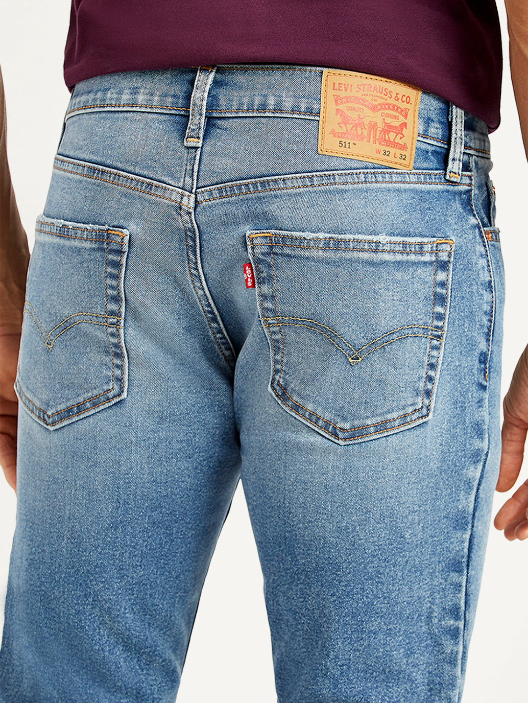 Men's 511 Blue Slim Fit Mid Rise Jeans - abe04420-2a2d-419d-bcb4-c7cd84a51d28 View