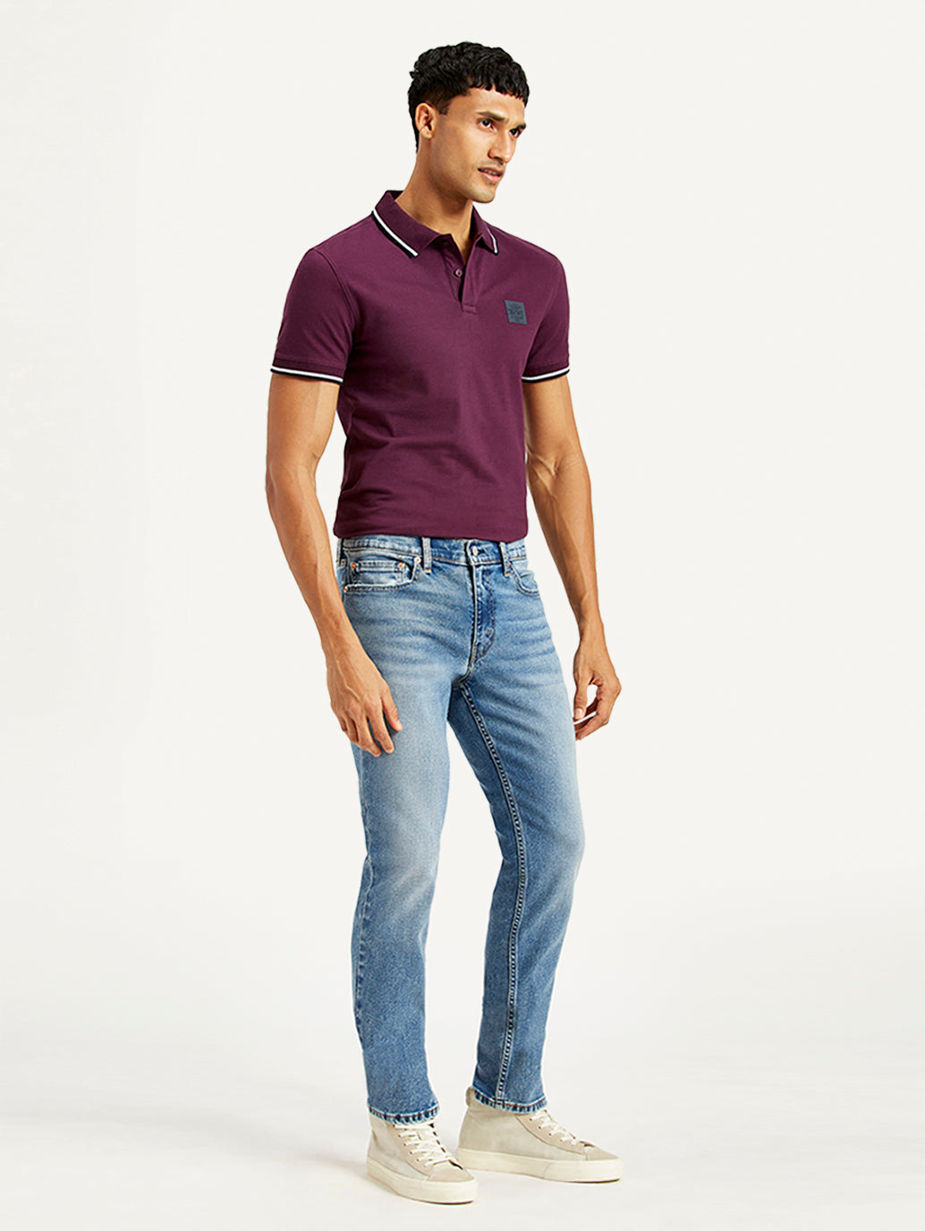 Men's 511 Blue Slim Fit Mid Rise Jeans - 8e9f4137-725a-4378-987a-4391f4a43b03 View