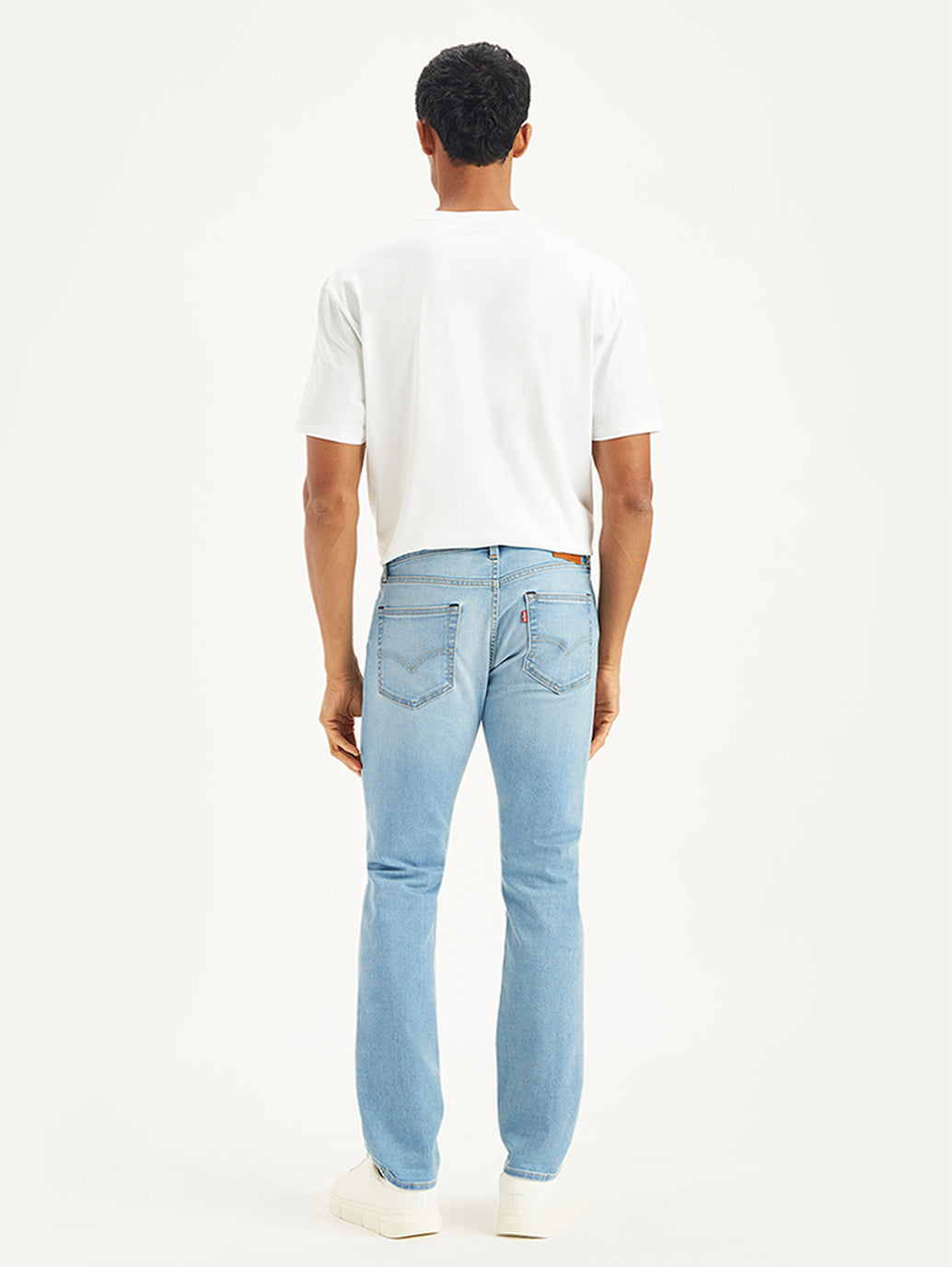 Men's 511 Light Blue Slim Fit Mid Rise Jeans - Back View