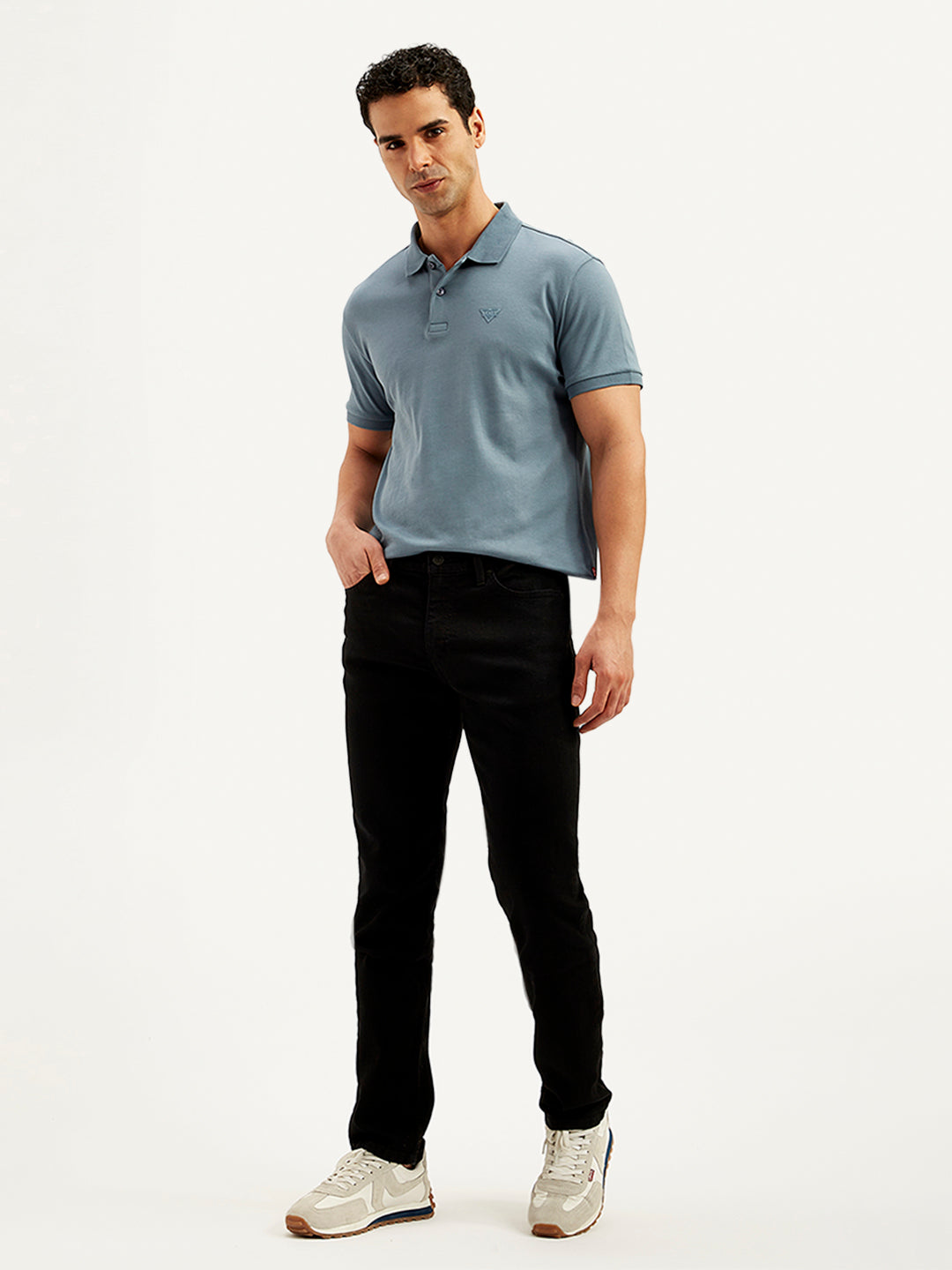 Men's 511 Black Slim Fit Mid Rise Jeans - Styleshot View
