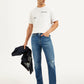 Men's 511 Blue Slim Fit Mid Rise Jeans - Styleshot View