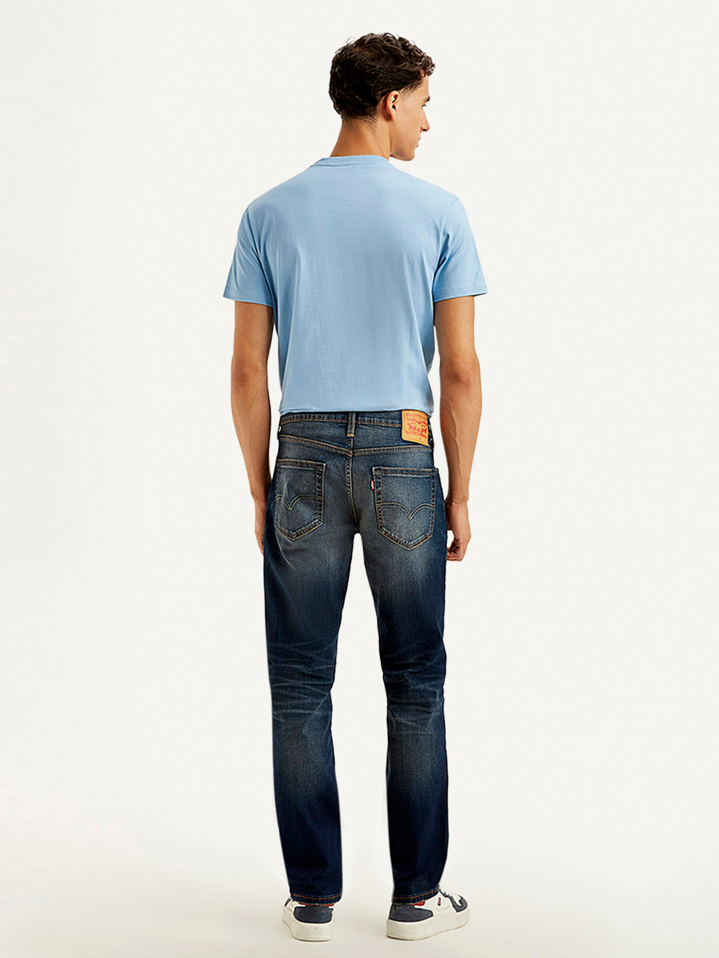 Men's 511 Blue Slim Fit Mid Rise Jeans - Back View