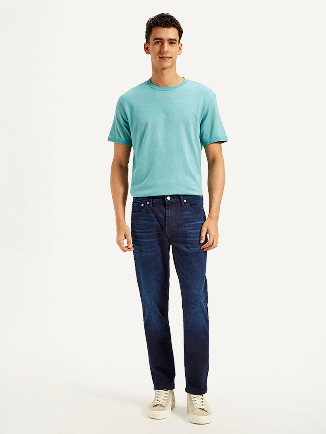 Men's 511 Navy Blue Slim Fit Mid Rise Jeans - 20 View