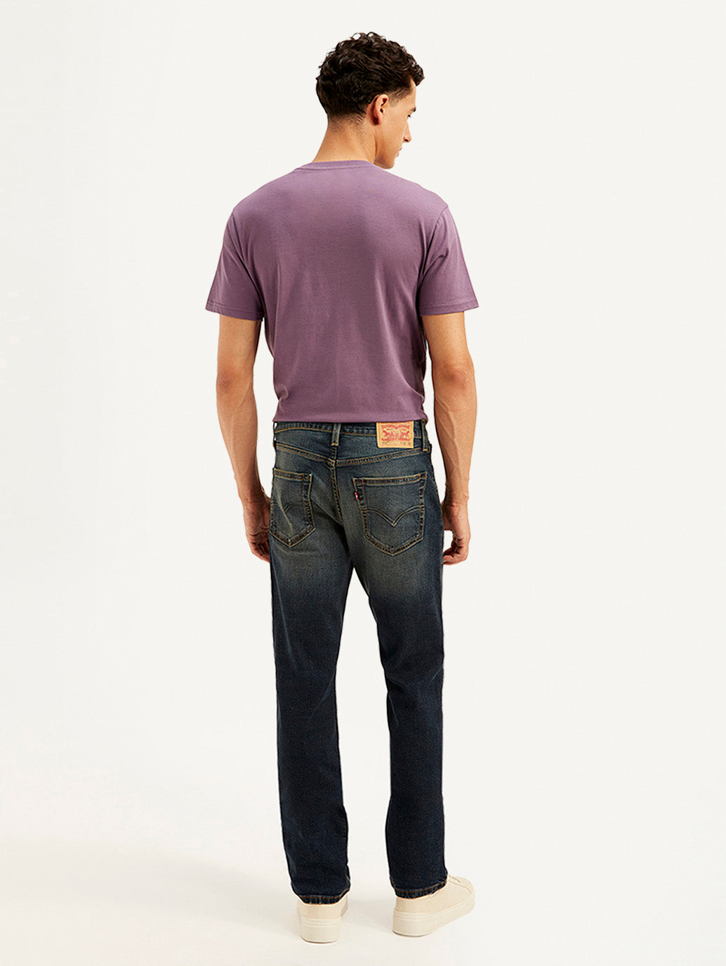 Men's 511 Navy Blue Slim Fit Mid Rise Jeans - Back View