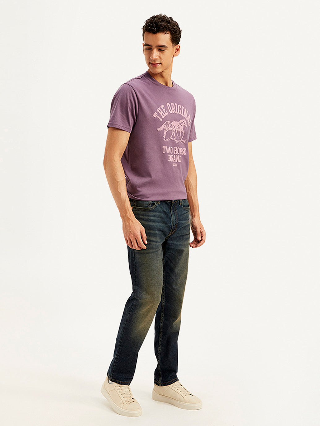 Men's 511 Navy Blue Slim Fit Mid Rise Jeans - Side View