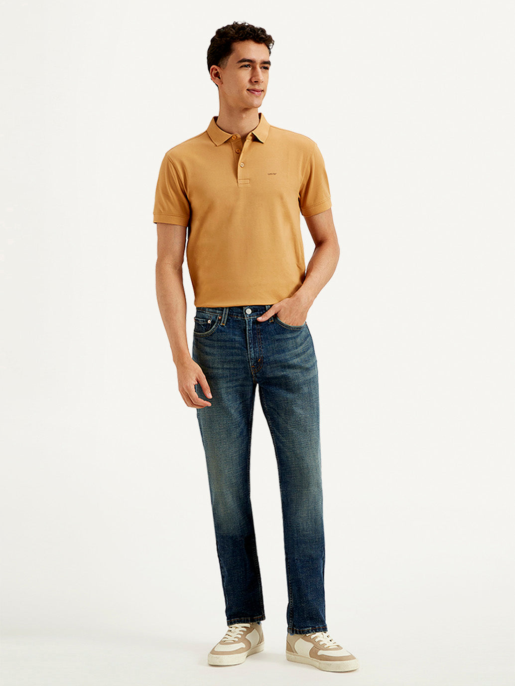 Men's 511 Dark Blue Slim Fit Mid Rise Jeans - Front View