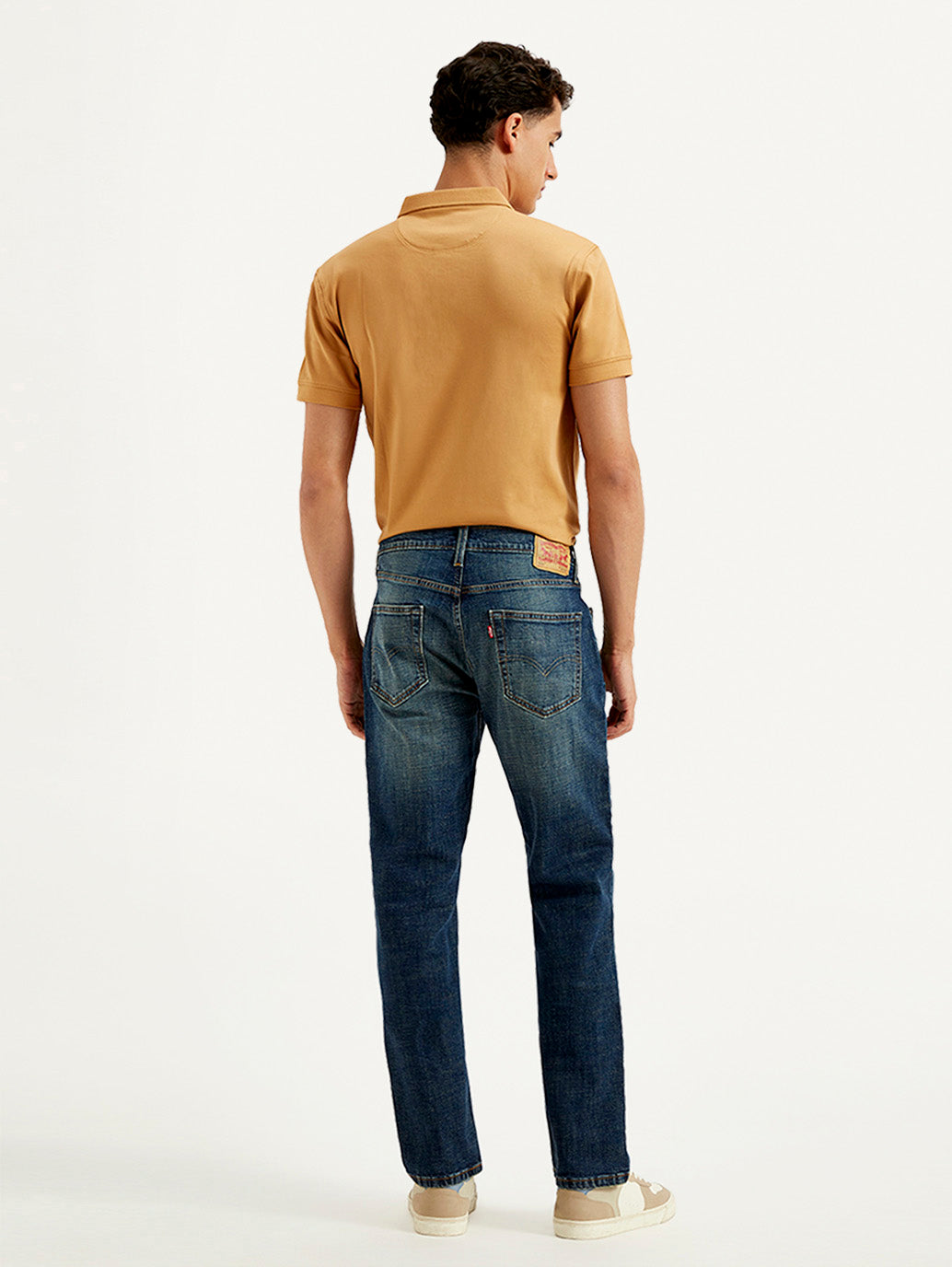 Men's 511 Dark Blue Slim Fit Mid Rise Jeans - Back View