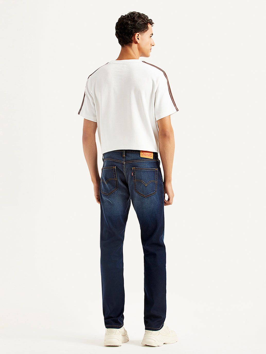 Men's 511 Dark Blue Slim Fit Mid Rise Jeans - Back View