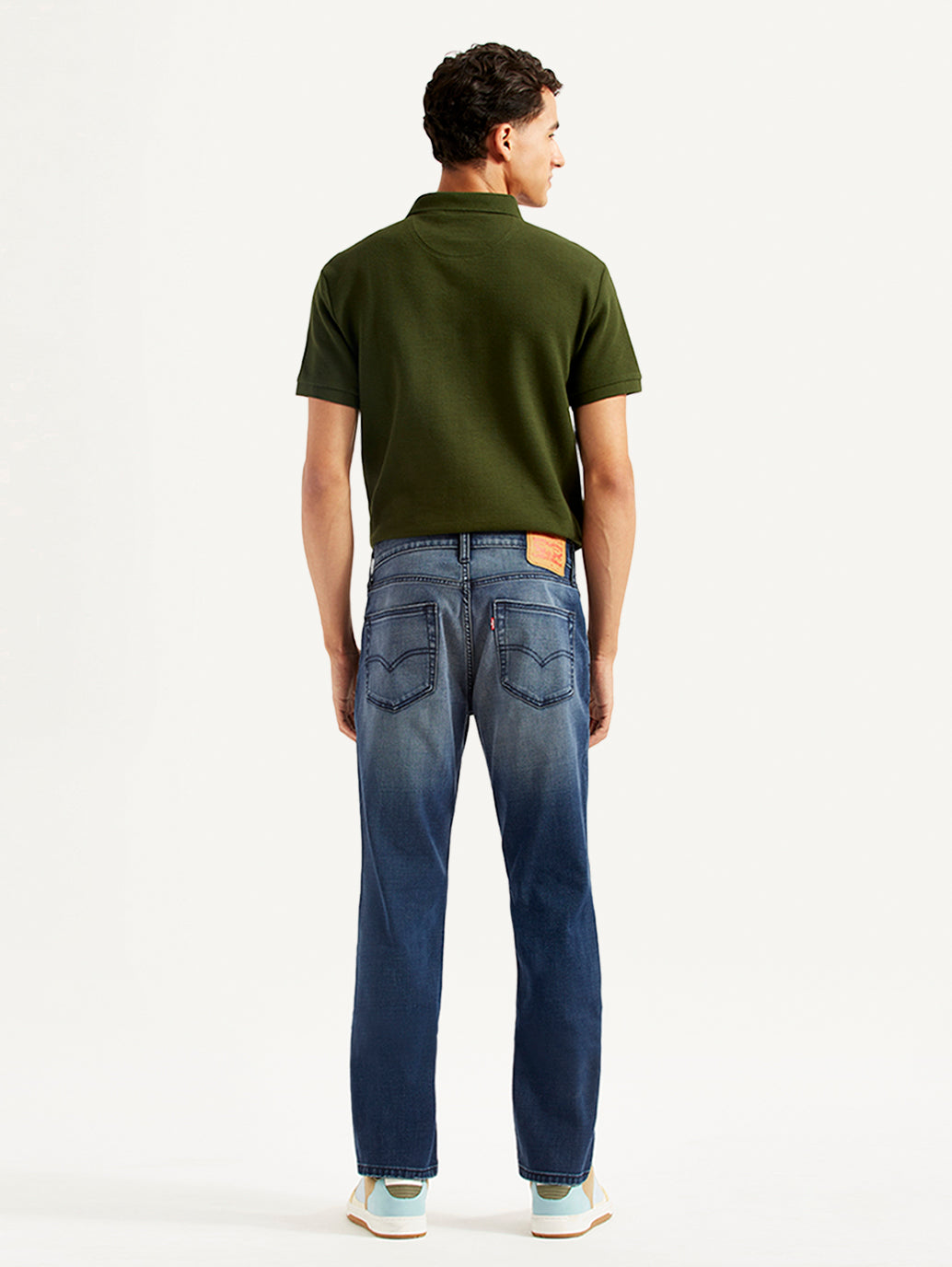 Men's 511 Dark Blue Slim Fit Mid Rise Jeans - Back View
